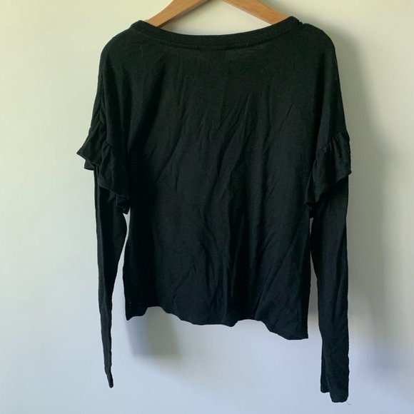 Mossimo Ruffle Shoulder Light Sweater - Picture 3 of 3